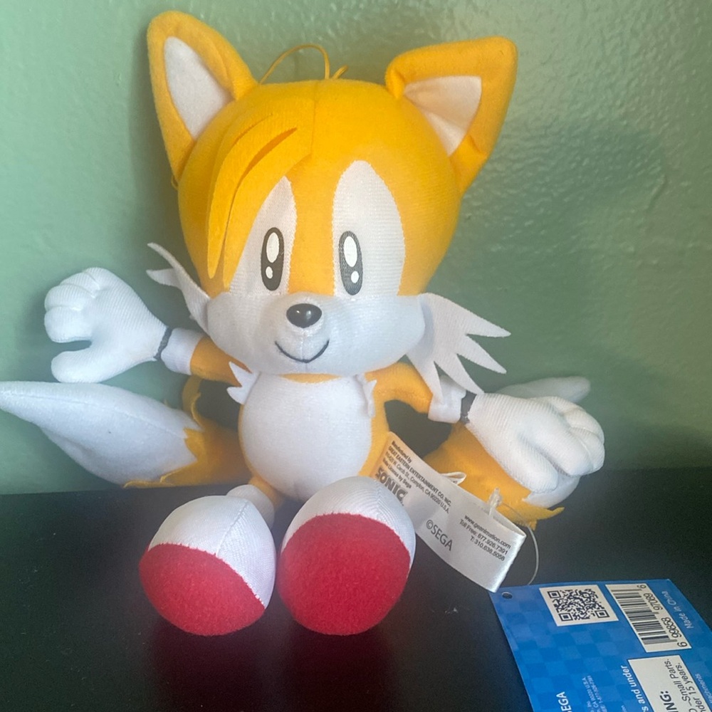 Sonic the  Tail Plush 9” Great Eastern GE Animation Stuffed Toy NWT